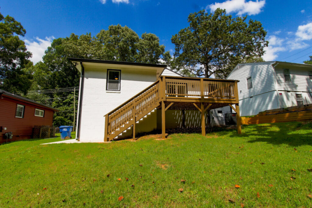 Deck addition with staircase on Atlanta area home | Parsons Mission Construction